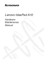 Lenovo IdeaPad A10 Hardware Maintenance Manual preview