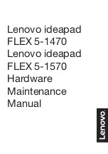 Preview for 1 page of Lenovo ideapad FLEX 5-1470 Hardware Maintenance Manual