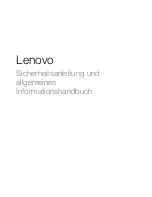 Preview for 3 page of Lenovo IdeaPad N585 (German) Sicherheitsanleitung Und Allgemeines Informationshandbuch Manual