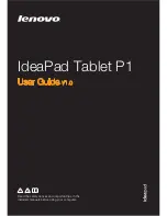 Предварительный просмотр 1 страницы Lenovo ideapad P1 User Manual