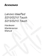 Preview for 1 page of Lenovo IdeaPad S210 Hardware Maintenance Manual