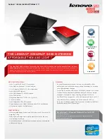 Preview for 1 page of Lenovo IdeaPad S400 Touch Specifications