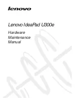 Lenovo IdeaPad U300e Hardware Maintenance Manual preview