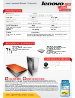 Preview for 2 page of Lenovo IdeaPad U300s Specifications