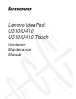 Lenovo IdeaPad U310 Hardware Maintenance Manual preview