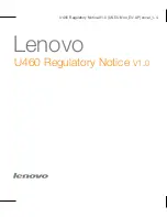 Lenovo IdeaPad U460 Notice preview