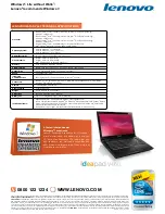 Preview for 2 page of Lenovo IdeaPad V460 Specifications