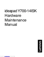 Lenovo IDEAPAD Y700-14ISK Maintenance Manual preview