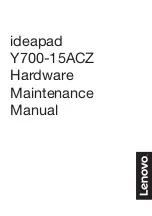 Preview for 1 page of Lenovo ideapad Y700-15ACZ Hardware Maintenance Manual