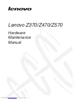 Preview for 1 page of Lenovo IDEAPAD Z370 Hardware Maintenance Manual