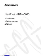 Preview for 1 page of Lenovo IDEAPAD Z460 Hardware Maintenance Manual