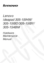 Lenovo ideapad305-15ABM Hardware Maintenance Manual preview