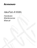 Предварительный просмотр 1 страницы Lenovo IdeaTab A1000L Hardware Maintenance Manual