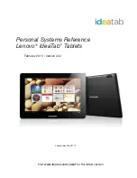 Предварительный просмотр 1 страницы Lenovo IDEATAB A2107 Manual