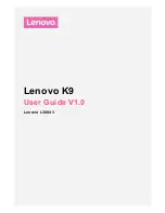 Lenovo K9 User Manual предпросмотр