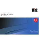 Предварительный просмотр 1 страницы Lenovo L174 - ThinkVision - 17" LCD Monitor User Manual