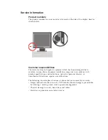 Предварительный просмотр 24 страницы Lenovo L174 - ThinkVision - 17" LCD Monitor User Manual