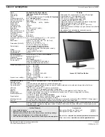 Предварительный просмотр 5 страницы Lenovo L2062 Wide Flat Panel Monitor Specifications