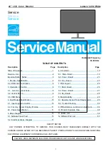 Preview for 1 page of Lenovo L222 Wide Flat Panel Monitor Service Manual