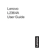 Preview for 1 page of Lenovo L2364A User Manual