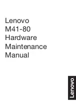 Lenovo M41-80 Hardware Maintenance Manual preview