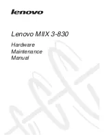 Lenovo MIIX 3-830 Hardware Maintenance Manual предпросмотр