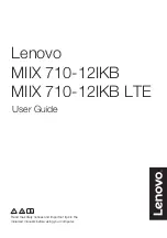 Preview for 1 page of Lenovo MIIX 710-12IKB User Manual