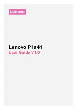 Preview for 1 page of Lenovo P1a41 User Manual