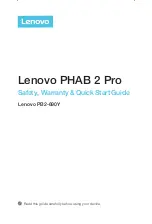 Предварительный просмотр 1 страницы Lenovo PB2-690Y Safety, Warranty & Quick Start Manual
