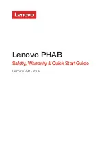 Preview for 1 page of Lenovo PHAB PB1-750M Safety, Warranty & Quick Start Manual