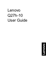 Lenovo Q27h-10 User Manual preview