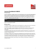 Lenovo RackSwitch G8052 Product Manual предпросмотр