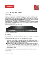 Предварительный просмотр 1 страницы Lenovo RackSwitch G8272 Product Manual