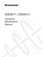 Предварительный просмотр 1 страницы Lenovo S5000-F Maintenance Manual