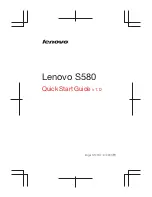 Предварительный просмотр 1 страницы Lenovo S580 Quick Start Manual