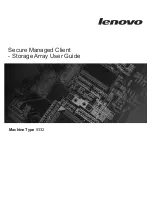 Preview for 1 page of Lenovo Secure Managed Client Storage Array User Manual