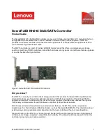 Lenovo ServeRAID M1215 Product Manual предпросмотр