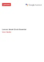 Lenovo Smart Clock Essential User Manual preview