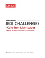 Lenovo Star Wars Jedi Challenges Kylo Ren Lightsaber AAC-151B Safety, Warranty & Product Manual preview