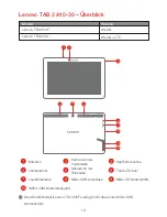 Preview for 14 page of Lenovo TAB 2 A10-30 Safety, Warranty & Quick Start Manual