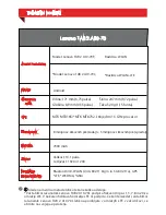 Preview for 91 page of Lenovo TAB 2 A10- Safety, Warranty & Quick Start Manual