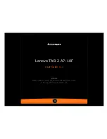 Lenovo TAB 2 A7-10F User Manual preview