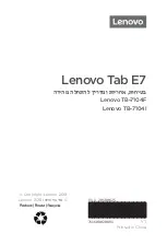 Preview for 20 page of Lenovo Tab E7 TB-7104F Safety, Warranty & Quick Start Manual