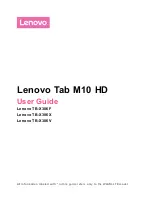 Предварительный просмотр 1 страницы Lenovo Tab M10 HD User Manual