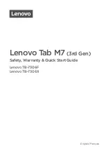 Lenovo Tab M7 Quick Start Manual preview