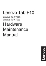 Lenovo Tab P10 Series Hardware Maintenance Manual предпросмотр