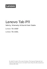 Lenovo Tab P11 Safety, Warranty & Quick Start Manual предпросмотр