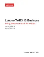 Preview for 1 page of Lenovo TAB13 10 BUSINESS Quick Start Manual