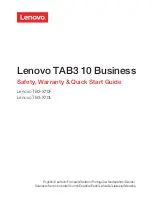 Lenovo TAB3 10 Business Quick Start Manual предпросмотр