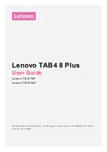 Предварительный просмотр 1 страницы Lenovo TAB4 8 Plus User Manual